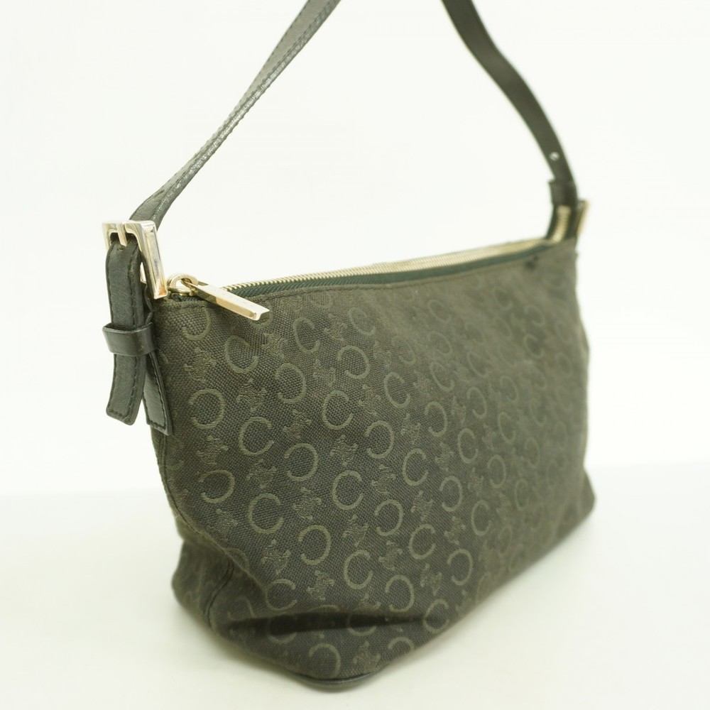 Celine Black Canvas Handbag Macadam C - Picture 2 of 10